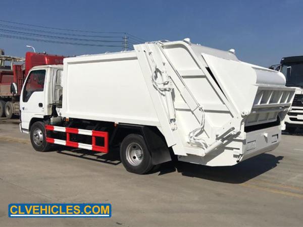 Diesel Hydraulic ISUZU Garbage Truck 130hp 6CBM Compactor Garbage Truck