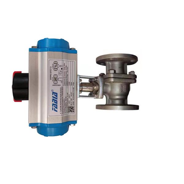 DN40 Flange neumático industrial CF8 válvula de bolas de alta presión de dos piezas