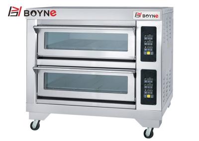 380v Double Layer Four Trays Baking Oven Stainless Steel for Hotel