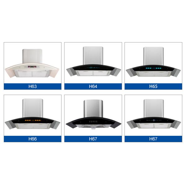 Smart Stainless Steel Glass Range Hood with App Control Low Noise Kitchen Chimney Hood