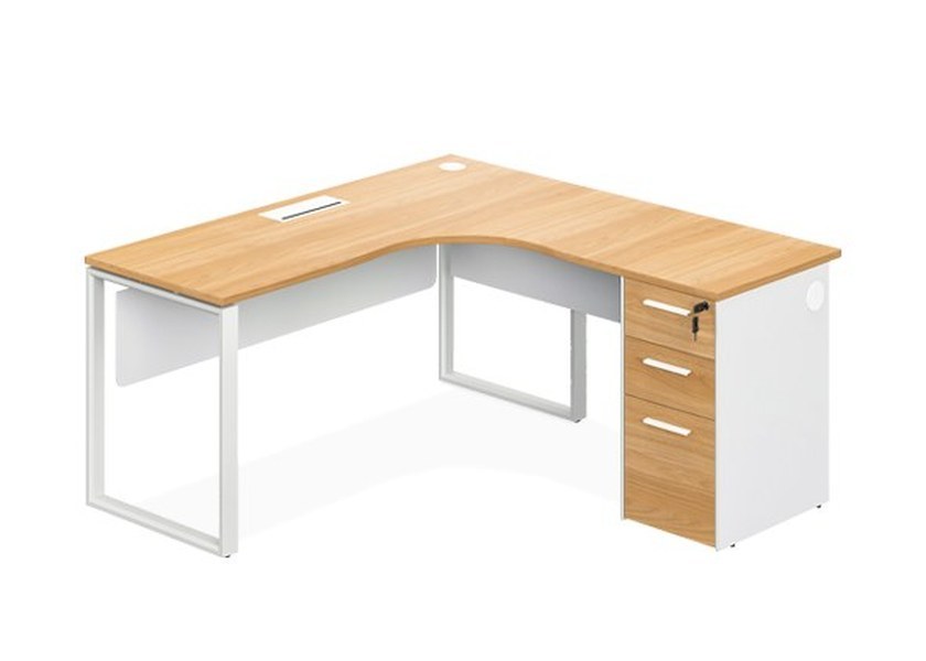 Linz II 3 Geometric Design Office Desk Workstation Dual Functionality Modern Style