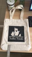 Sacola de compra personalizada lona do logotipo 25x37x5cm