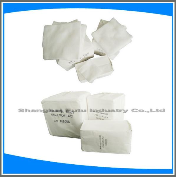 non woven cotton Medical use hospital consumables 4 ply non woven swab non woven paper  polyester non woven fabric