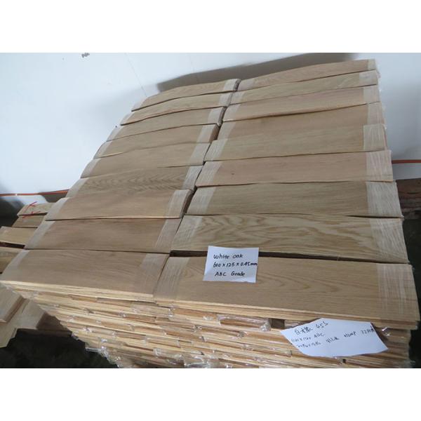 60cm Length Natural Oak Wood Flooring Veneer 0.02mm Thick 12% Moisture