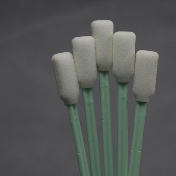 Durable Handle Foam Swabs 50pcs 125mm Lint Free Orange / Black Handle Sponge Head For Sensitive Surface Cleaning