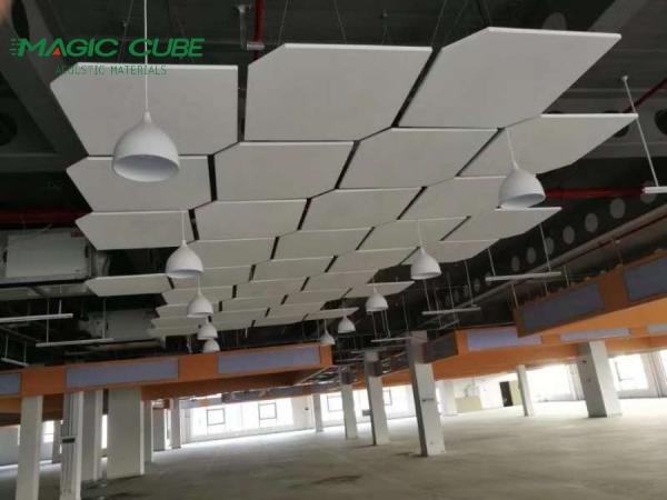 MDF 27mm Fiberglass Drop Ceiling Tiles Noise Reduction For Hotel Kitchen