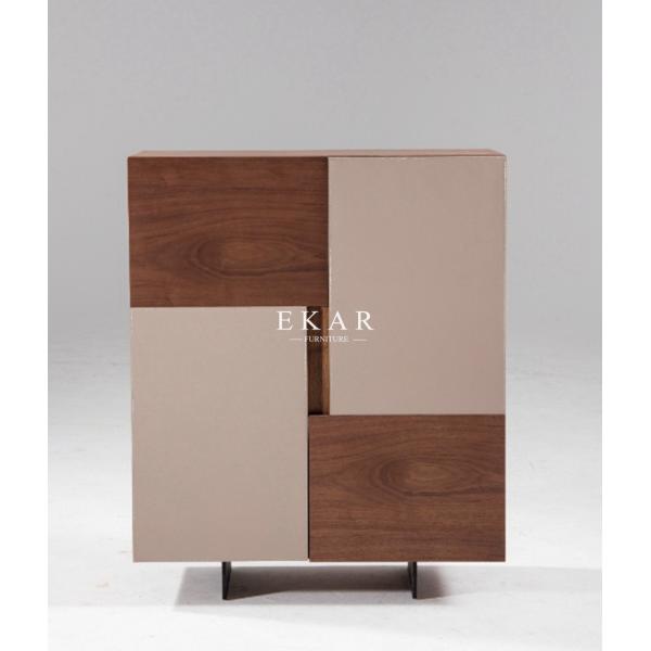 Modern Design 2 Doors Cabinet Metal Frame Dining Room Sideboard