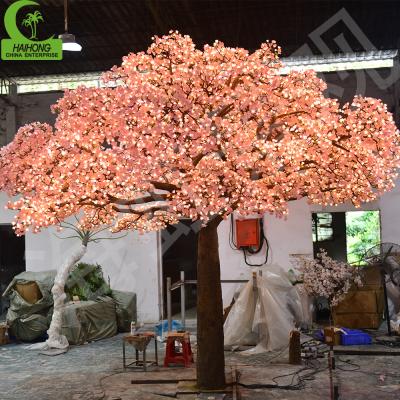 3m-6m LED Lights Artificilal Cherry Flowers Tree Customize Indoor Sakura Faux Decor Tree Big Artifical Blossom Trees for Wedding