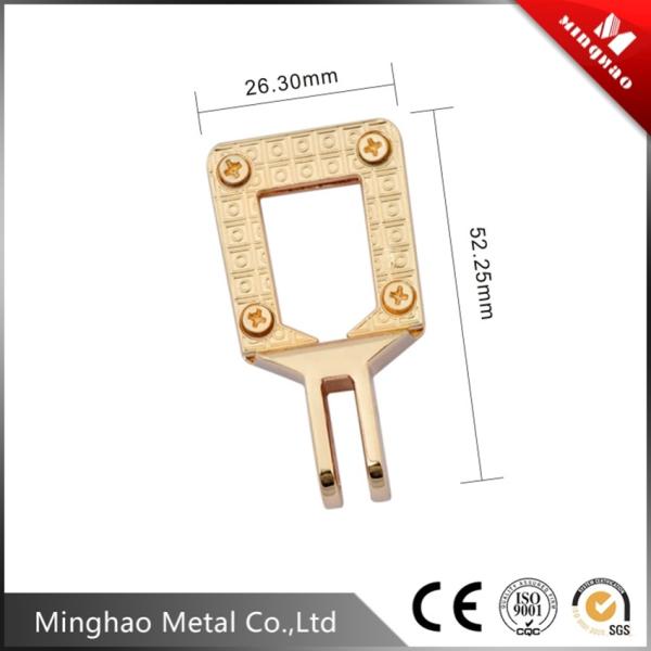 Fancy black 26.3*52.25mm square zinc alloy metal accessories