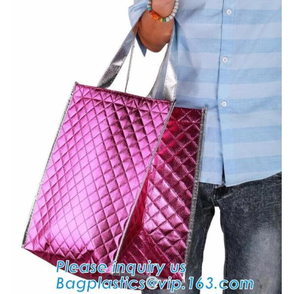 Large folding keeping cool cooler bag lunch bag for food fruit seafood steak insulation bag heat insulation ice pack