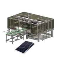 Linha de reciclagem de painéis solares de 60 a 80 pcs/h Máquina de remoção de quadro de painéis solares automática