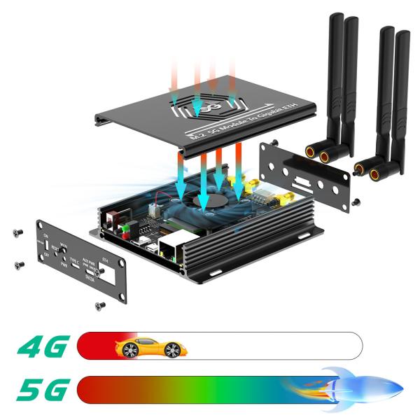 NGFF M.2 4G/5G Модуль на USB 3.0 Адаптер с RJ45 Порт Windows/MacOS/Linux совместимый 4 Антенна Беспроводная карта Riser Беспроводная карта преобразователь для SIM/Micro SIM/Nano SIM 4G/5G/LTE Модуль