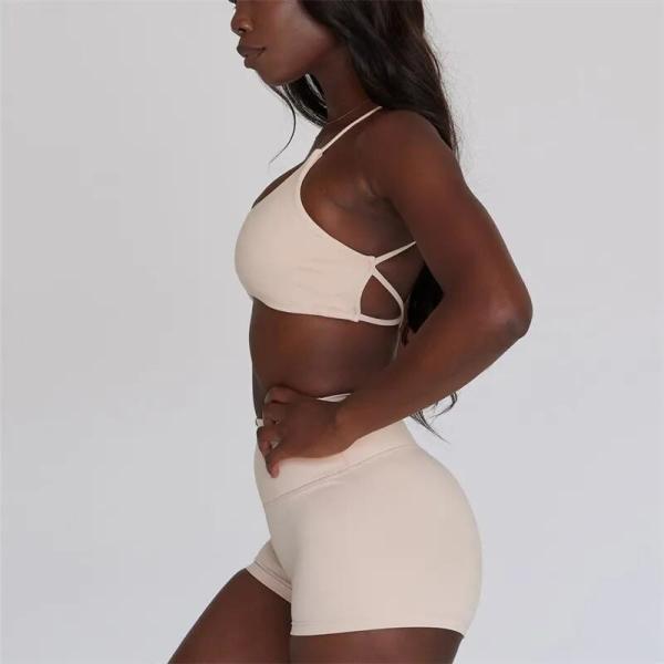 Anti Wrinkle Sports Wear Clothing Summer Yoga Biker Women Shorts Sets