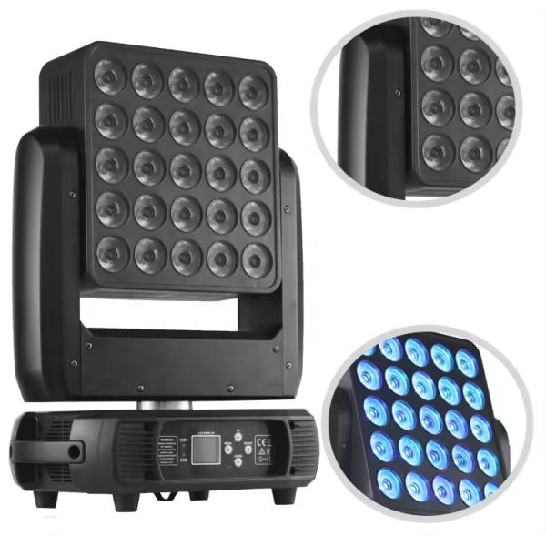 Nebula 25x12w RGBW 4in1 LED Pixel Beam Wall Wash Solaris Magic Panel Stage Light Moving Head