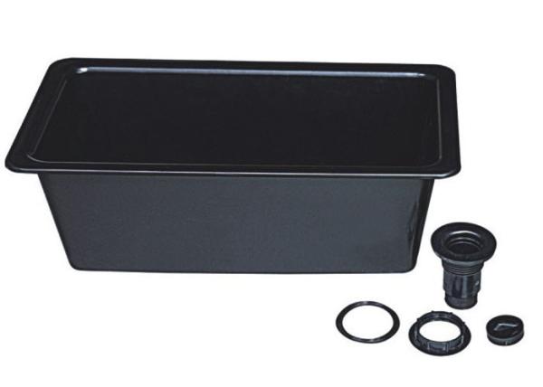 Black Acid Resistant Laboratory PP Sinks Lab Fittings 390*290*336mm