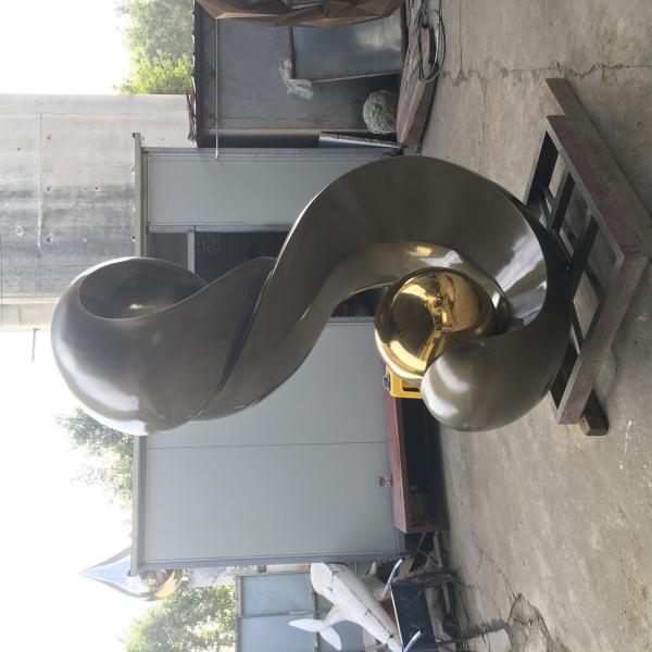 S Type Stainless Steel Sculpture Abstract Bronzed Contemporary Outdoor Logo Sculpture