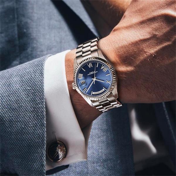 Sapphire Glass Men'S Mechanical Movement Watches 50 Meters Water Resistant