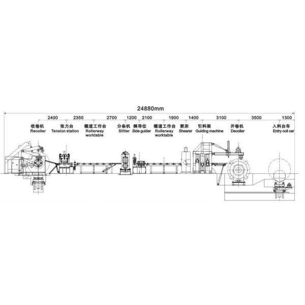 FX3-1250mm Metal Steel Coil Slitting Line , Sheet Metal Shearing Machine For Uncoiling
