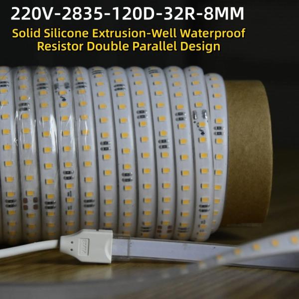 110v220v impermeável 10mm 180leds 6500K Tabela de corte a óleo SMD2835 LED Strip Light IP67
