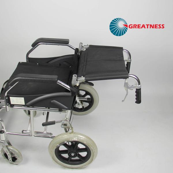 Easy Portability Aluminium Folding Wheelchair For Elderly Traval
