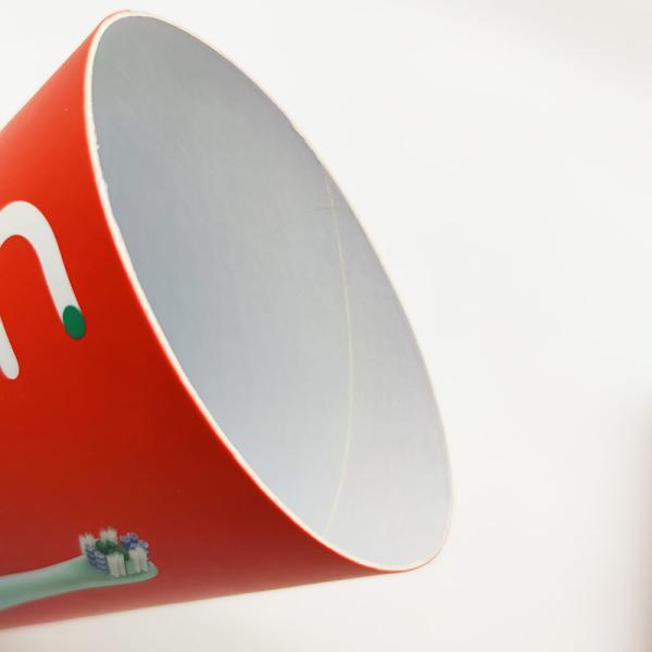 Красные бумажные банки FDA упаковка Складка изделий искусственного производства Скрутка Овальная зубная щетка Перерабатываемая Kraft Paper Tube