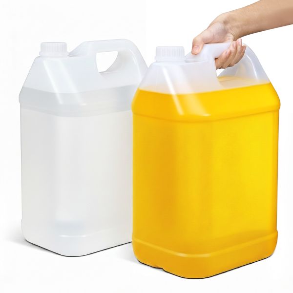 10L HDPE Plastic Jerry Can for Oil Water Wine and Spice Transport In Mold Label Printing White Black Blue Translucent Plastic F-Style Jug