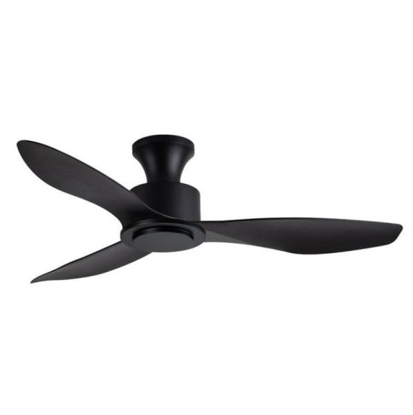 Wholesale factory European Style DC 56 Inch 50W ABS 3 Blades Wall Control Remote Control Dimmable Led Ceiling Fan Black Fan Light