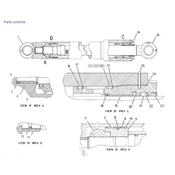 Части экскаватора цилиндра ведра Belparts E311C E311 2487855 запасные