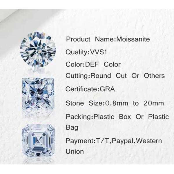 Wholesale Loose Moissanite Diamond GRA Stones D EF Color 1mm-8mm For Make Jewelry