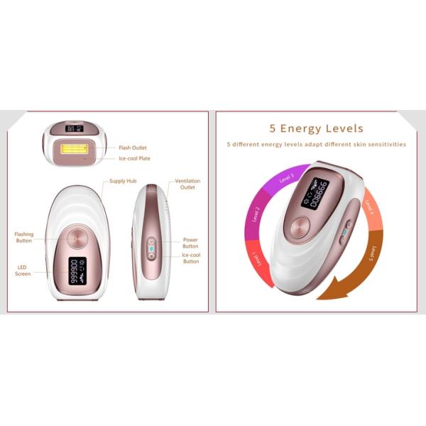 Машина красоты удаления волос Ipl ABS плоского чувства льда внезапная для дома