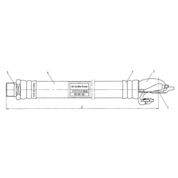 Железнодорожное покрытое электрофорезное соединителя UIC шланга системы торможения 11MPA стандартное