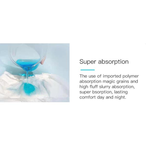 Wet Indicator Dry Surface Unisex Adult Diapers Disposable Magic Tapes