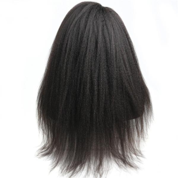 12-14inch Italian Raw Pre Pluck Yaki Kinky Straight 360 HD Swiss Full Lace Frontal Human Hair Wig