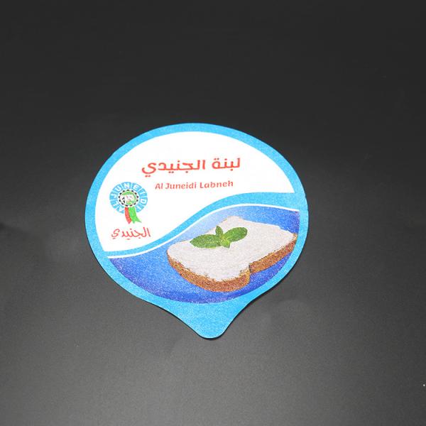 Yogurt Cup 144mm Pre Cut Foil Lid PVC Lacquer 90 Micron For Ice Cream Container