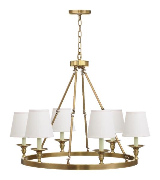 Modern copper chandelier Round Body With lampshade (WH-PC-12)