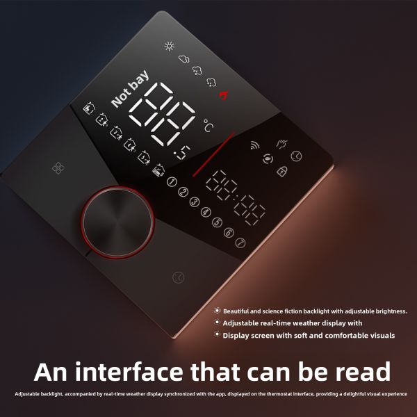 SIXWGH Tuya Smart WiFi Thermostat Electric Heating APP Control Voice Assistant Compatible Energy Saving Mode Child Lock High