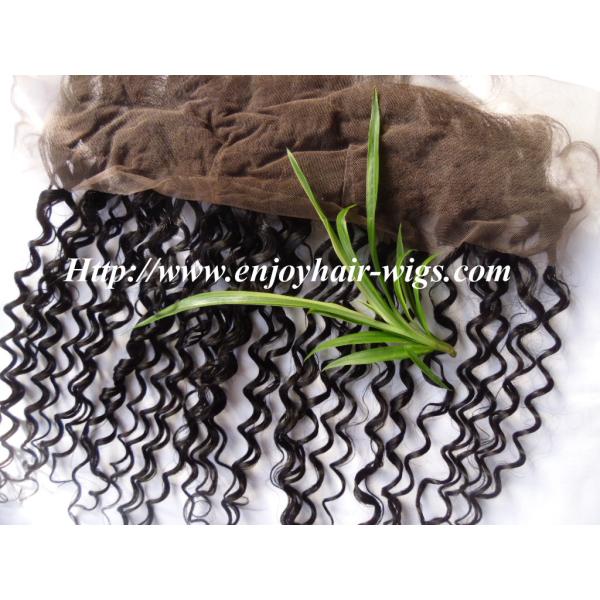 Peruvian virgin remy hair lace frontal 13''x4'' ,natural color deep wave 10''-24''length