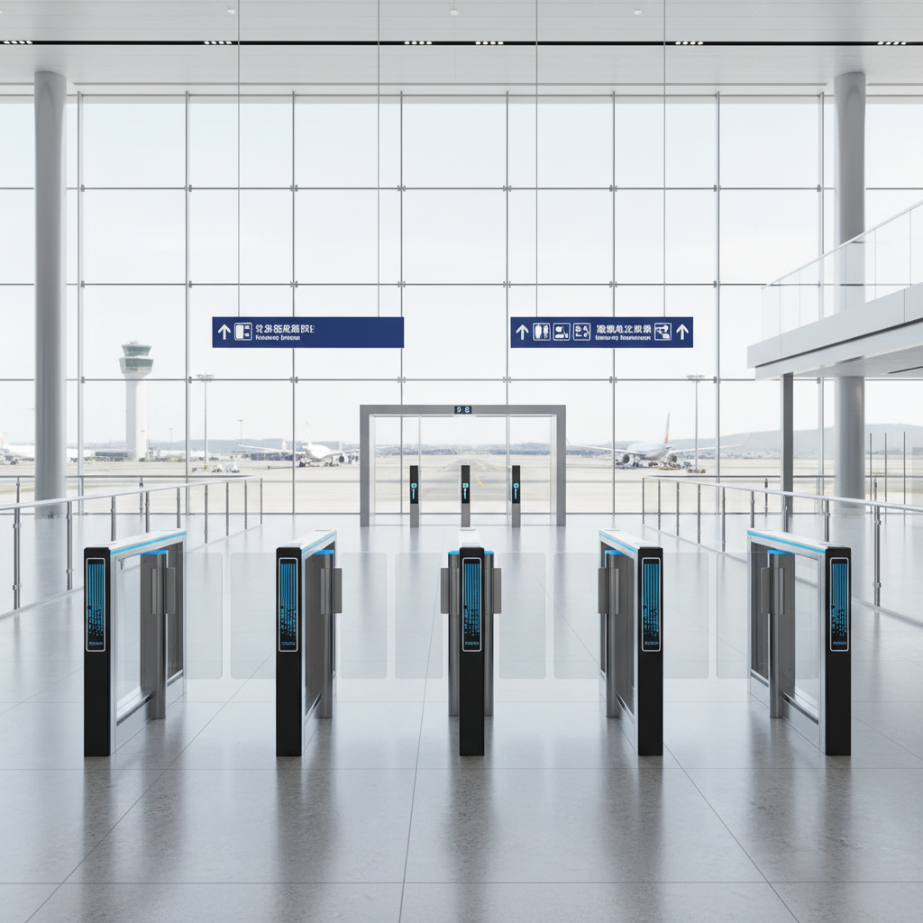 304 Stainless Steel Security Turnstile Gate with Electromechanical Anti-Collision and 5 Million Cycles for Durable Access Control