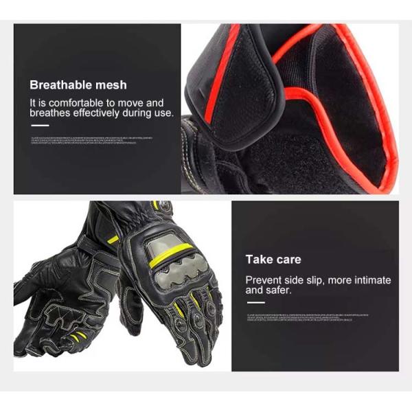 Unisex Leather Winter Motorcycle Gloves with Waterproof and Anti-Collision Protection
