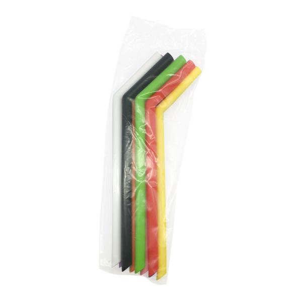 Decorative Funny Large Boba Tea Silicone Drinking Straws Colored With 8.5mm Mouth