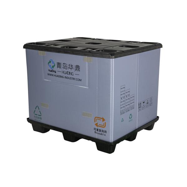 Auto Parts Plastic Pallet Box with 4T Static Load and 1.2T Dynamic Load 1200x1000mm