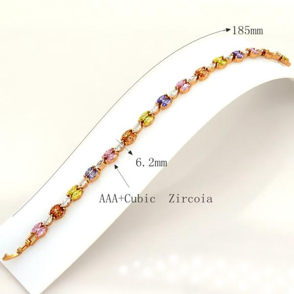 Classic 18K Gold Plated Cubic zirconia Bracelet & bangles factory wholesale high quality