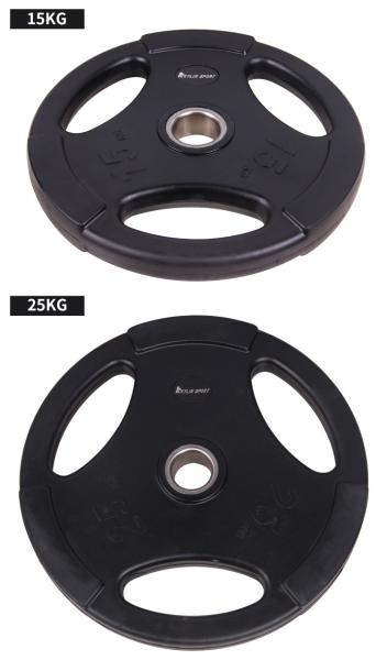 5.5 LB Rubber Weight Plates Unisex Tri Grip Olympic Plates 2.5kg
