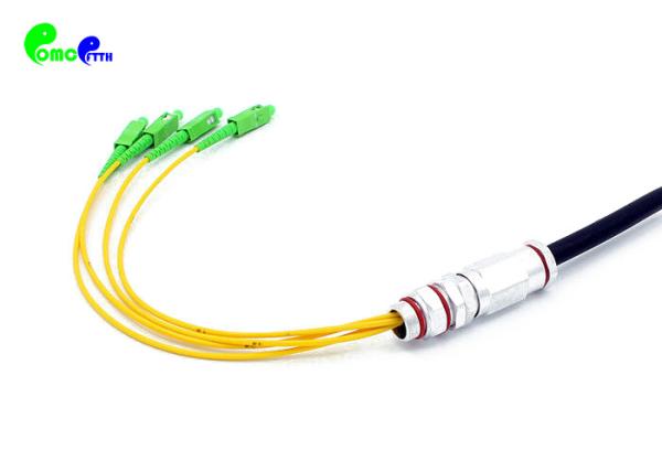 2F Armored Waterproof Pigtail SC APC Pre - terminated SM 5 Meters Excellent Water  Resistance Performance PE jacket