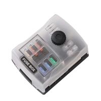 6 Way Marine ATO ATC Box de bloque de fusible de cuchilla automática estándar con bus negativo Indicador LED de terminales dobles positivos