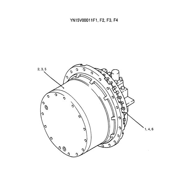 Sk200-6 Sk200-6e Kobelco Excavator Final Drive Parts YN15V00011F1 YN15V00011F3 YN15V00011F4