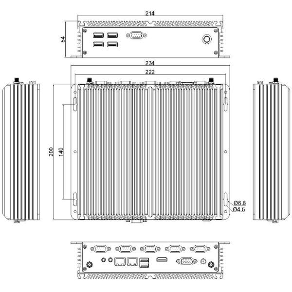 Quad Core Gemini Lake Refresh IBOX-1026 Мини ПК с двойной сетью LAN Intel