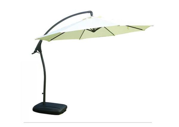 Aluminum 8 Ribs Round Cantilever Parasol Umbrella Sunblock And Strong UV Protection