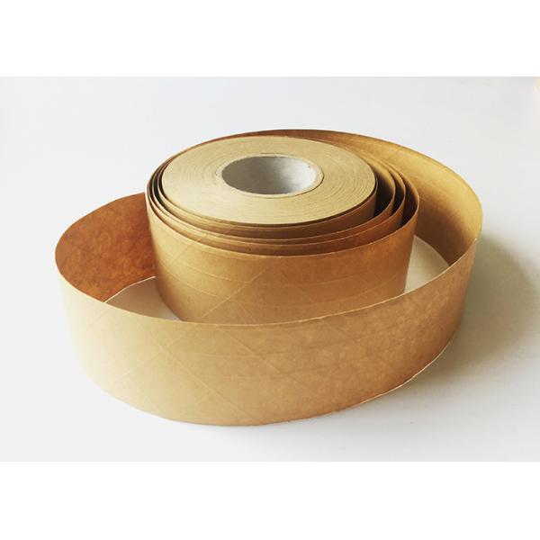 Brown Color Kraft Gummed Paper Tape , Self Adhesive Kraft Paper Strong Adhesion