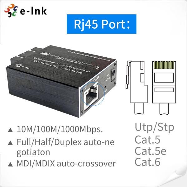 SC Mini Optical Fiber Media Converter 10/100/1000Base-Tx To 100/1000Base-Fx